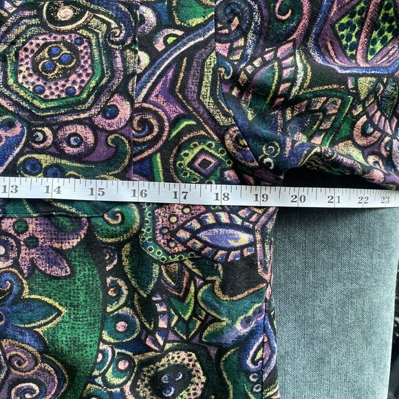 Vintage Guess by Georges Marciano Button Up Shirt, Dark Paisly, Size S - Picture 4 of 6